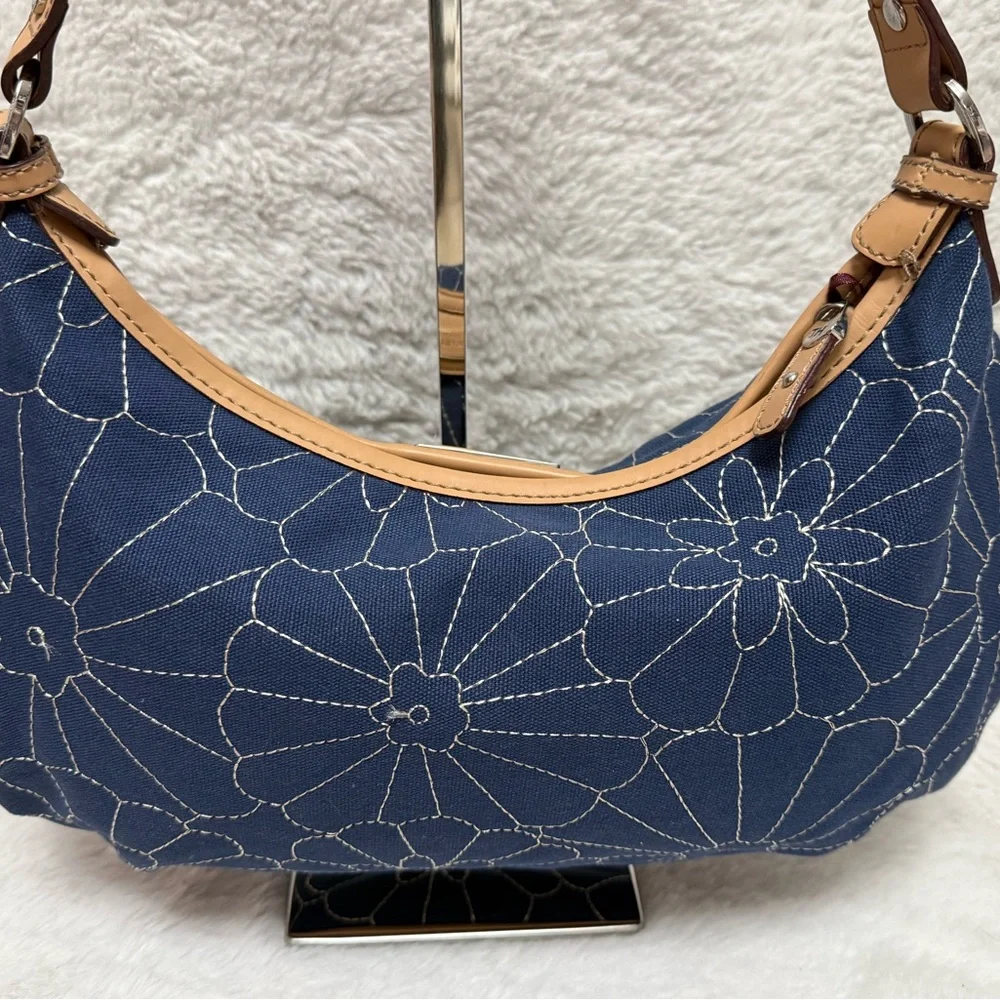 Tommy Hilfiger Navy Floral Shoulder Bag - Picture 4 of 13